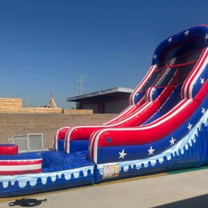 19ft Single Lane Patriot Inflatable Water Slide Rental