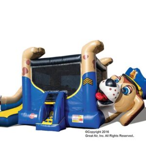 Police Dog Inflatable Bounce House Combo
