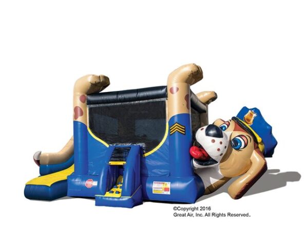 Police Dog Inflatable Bounce House Combo