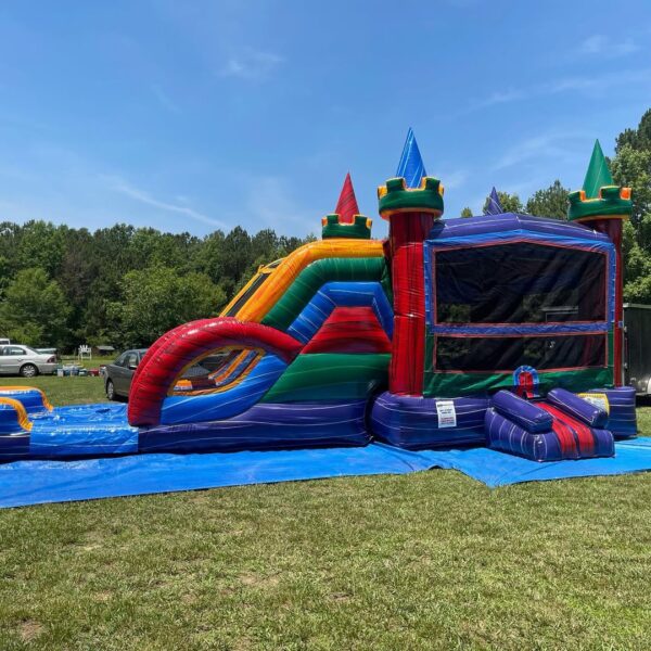 Red & Blue Tropical Water Slide Rental - Image 2