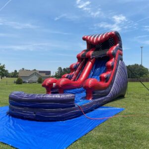 Red & Blue Tropical Water Slide Rental