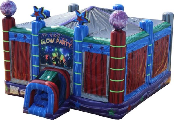 Large 20 x 20 Glow Party Combo Bounce House