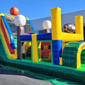 40 FT Sports Inflatable Obstacle Course Athletic Fun for All Ages