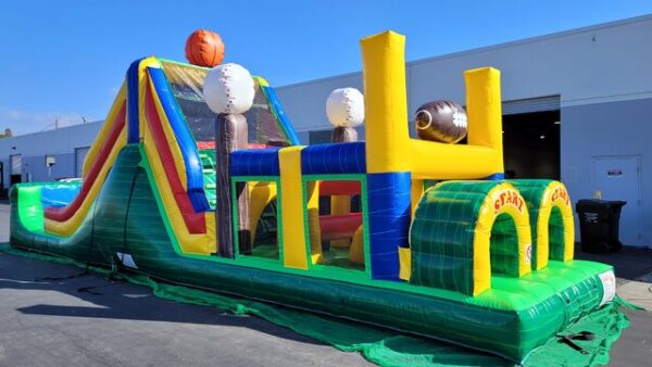 40 FT Sports Inflatable Obstacle Course Athletic Fun for All Ages