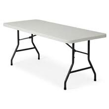 6-Foot Folding Table Rental Durable Event