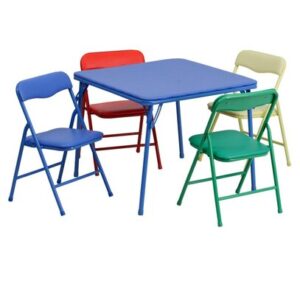 Kids Table & Chair Set Rental Colorful 4-Chair Folding Set for Parties
