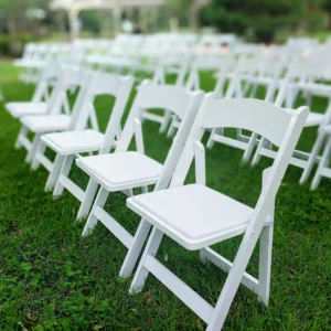 White Folding Chair Rental Lightweight Event Seating